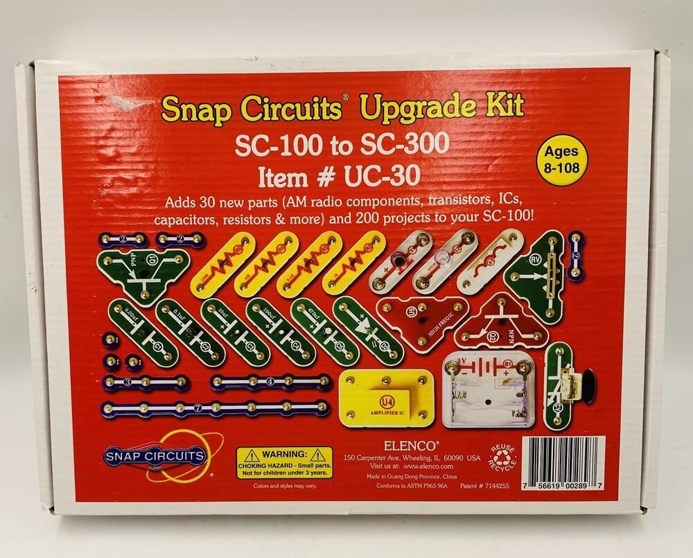Elenco Snap Circuits SC-30 Upgrade Kit Expands UC-100 to SC-300 complete kit